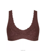 grudnjaci | sloggi žene čipkasta bralette zero feel ebanovina smeđa 0VT48R542